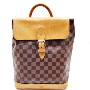 Louis Vuitton Brown and Tan Checkered Backpack